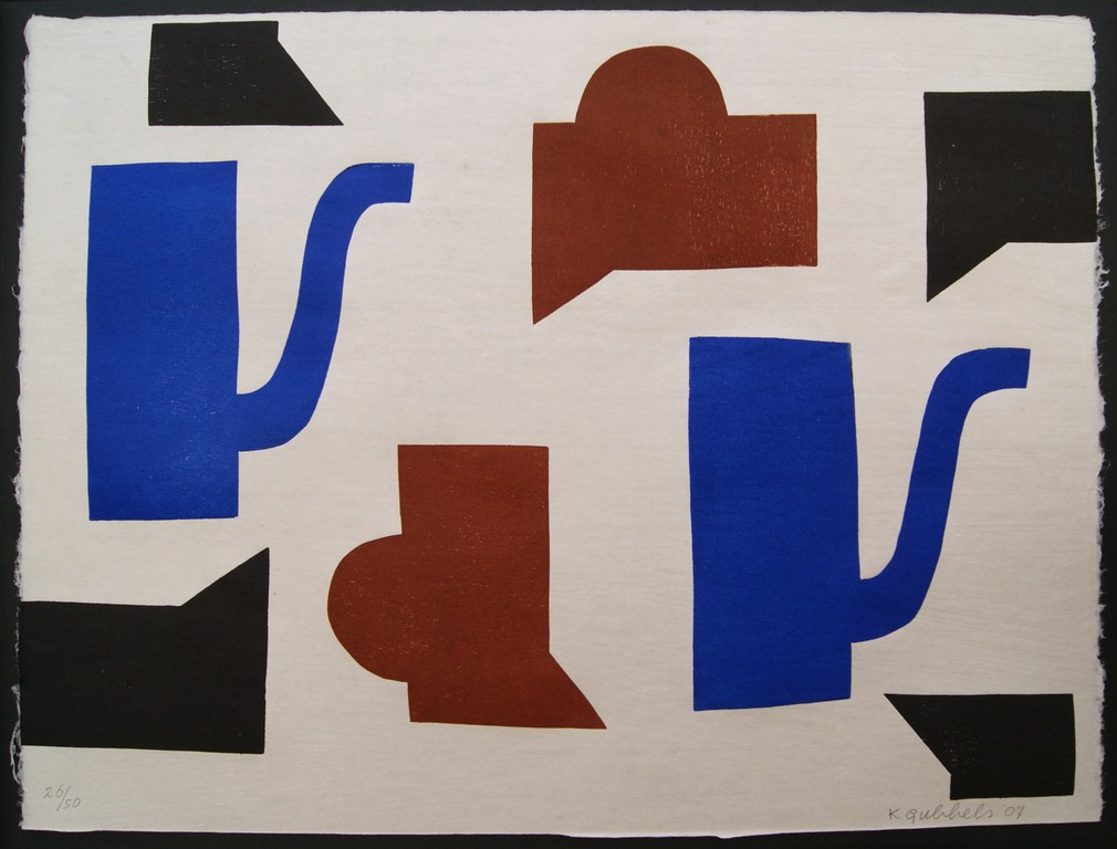 Klaas Gubbels gesigneerde houtdruk uit 2007 verkocht voor € 395!