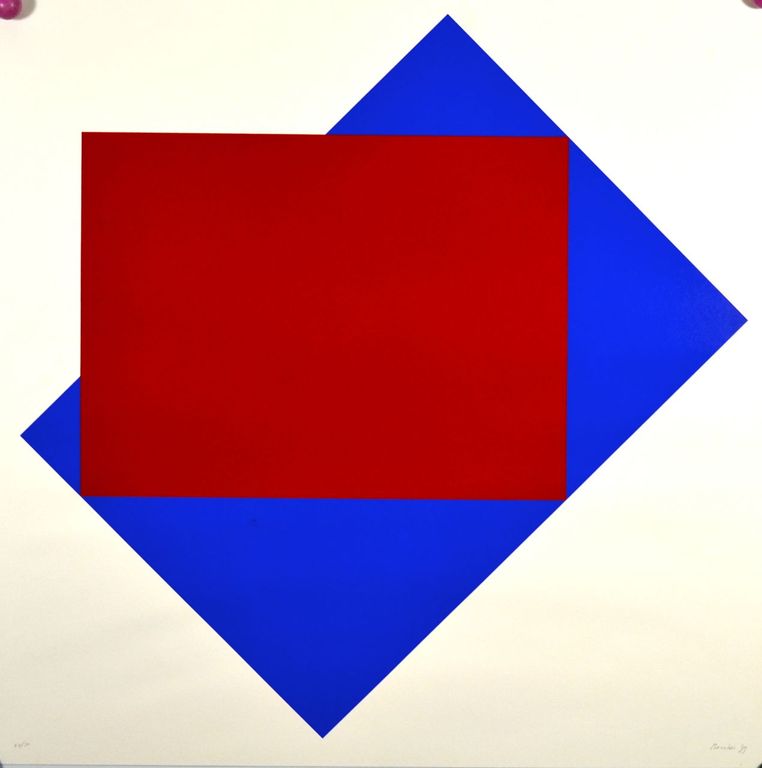 Bob Bonies: Zeefdruk. Abstracte compositie verkocht voor € 100!