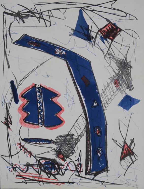 Vito Galfano: Litho, Zonder titel (blauw) kopen? Bied vanaf 1!