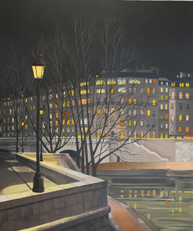 Jean Luc LECOINDRE. -AU BORD DU QUAI- Prachtig werk. Handgesigneerd. 2016 kopen? Bied vanaf 67!