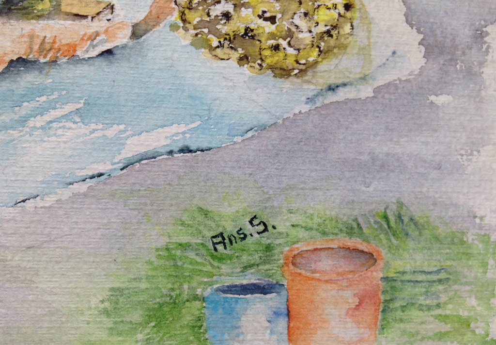 Ans Sluyter, Aquarel op dik papier.  kopen? Bied vanaf 1!