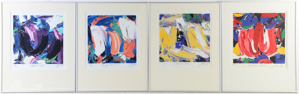 Serie 4 zeefdrukken van JAS verkocht voor € 110!