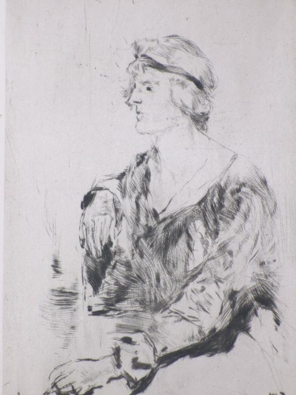 Willem de Zwart, Zittende vrouw, Ets  kopen? Bied vanaf 40!