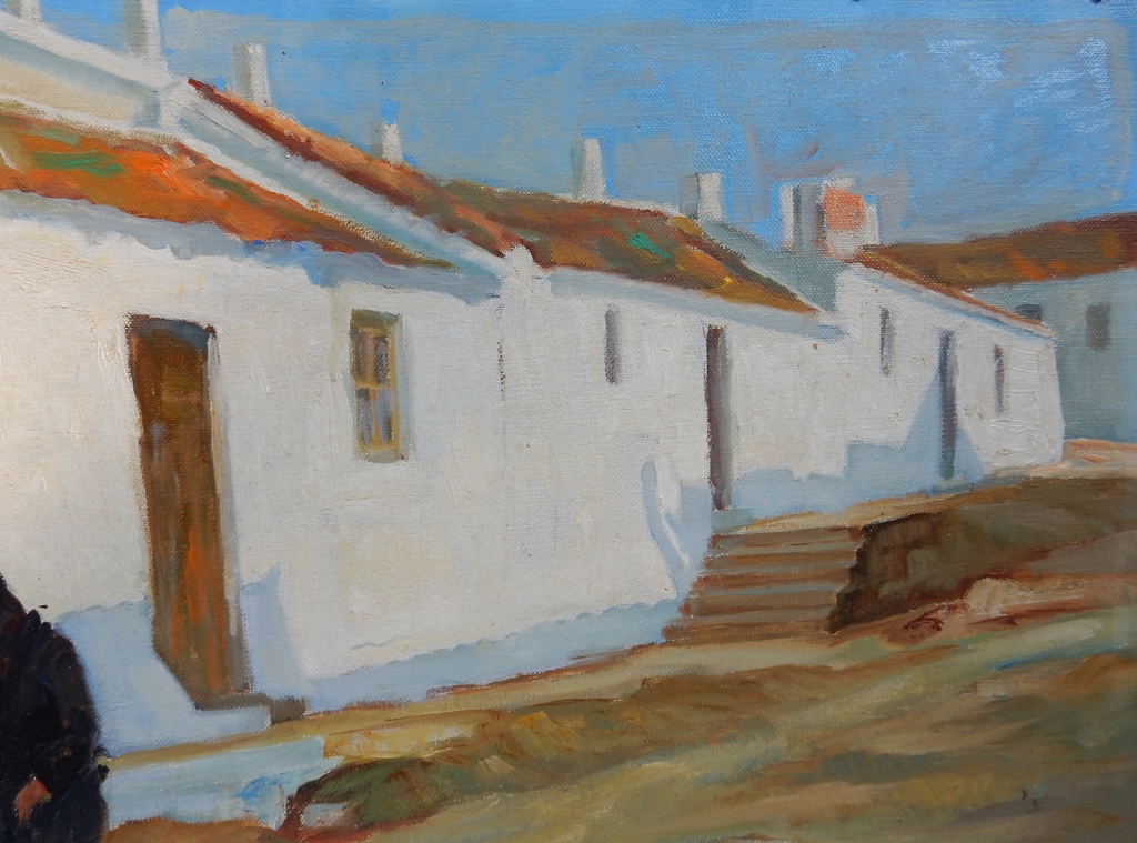 Jan F.H.M. van Deursen (1896-1981) -  Mediterraans dorpje 1969 kopen? Bied vanaf 35!