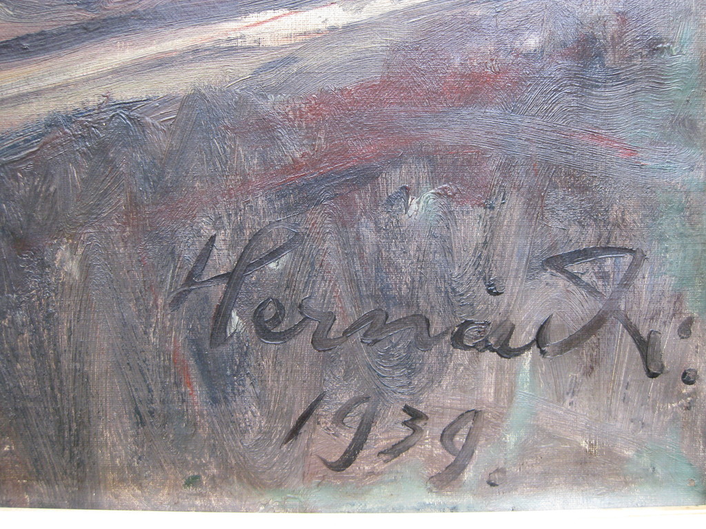 Theo l'Herminez: Olieverf, Jongen met viool kopen? Bied vanaf 100!