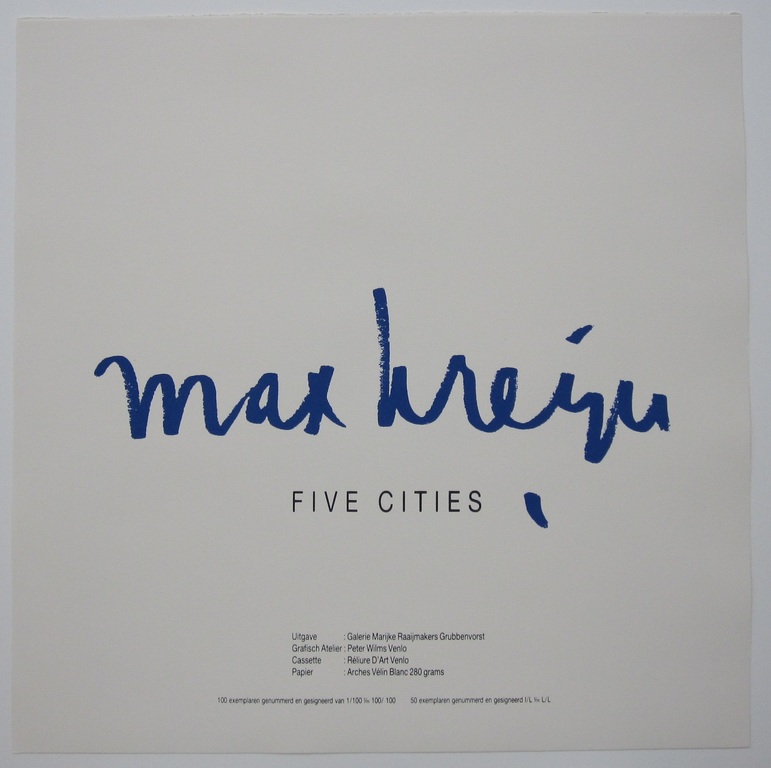 Max Kreijn, Map Zeefdrukken, ''Five Cities'' kopen? Bied vanaf 250!
