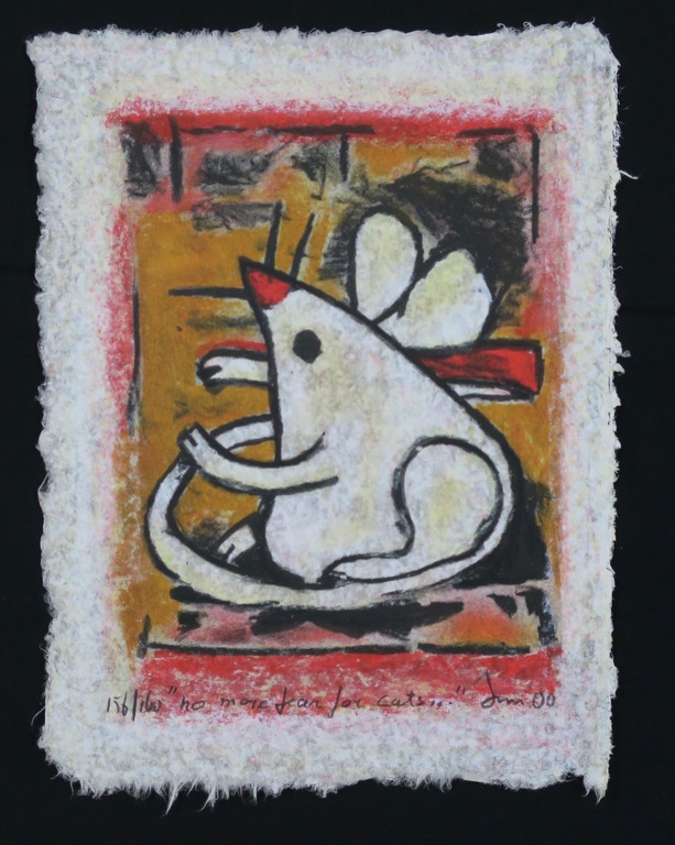 Hans Innemee: Zeefdruk, No more fear for cats verkocht voor € 66!