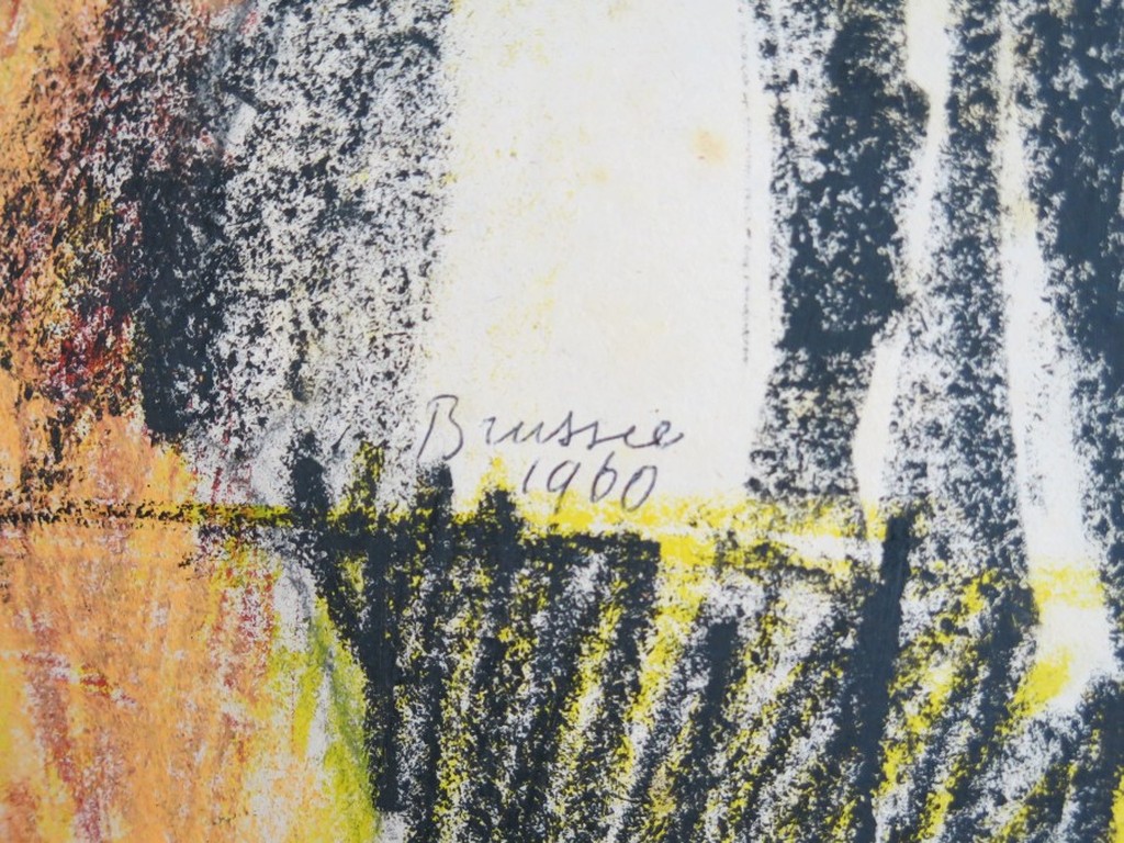 Gerard Brussee: 3 Acryl/Krijt schetsen. kopen? Bied vanaf 1!
