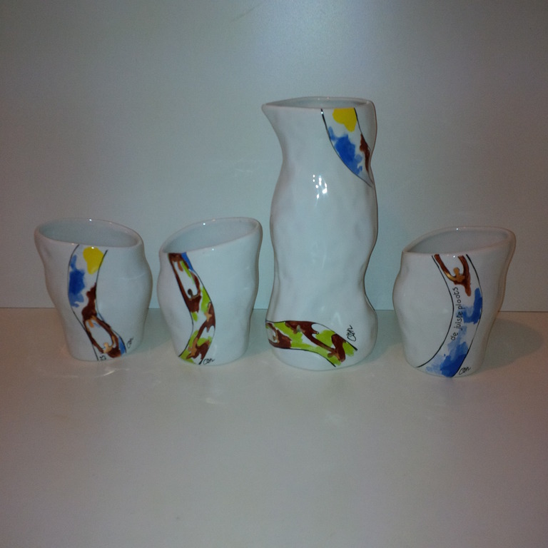 Corry Ammerlaan van Niekerk ,aardewerk ,Karaf set kopen? Bied vanaf 15!