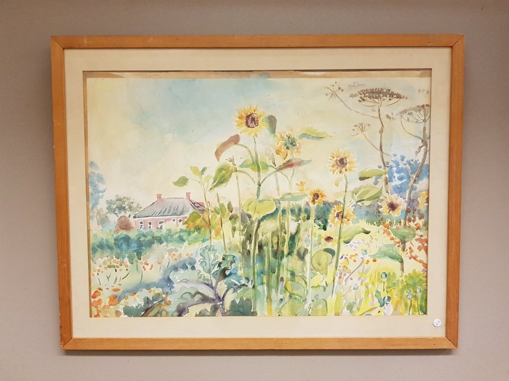 Wim Bouwsema - Aquarel op Papier - Tuin Bouwsema kopen? Bied vanaf 1!