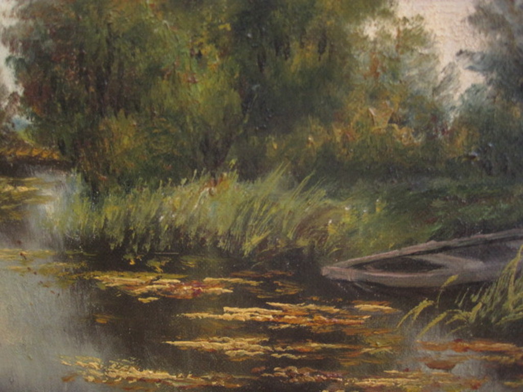 Sfeervol oud olieverf "landschap" Henricus Rul (1906-1992) gesigneerd ca 1940 kopen? Bied vanaf 1!