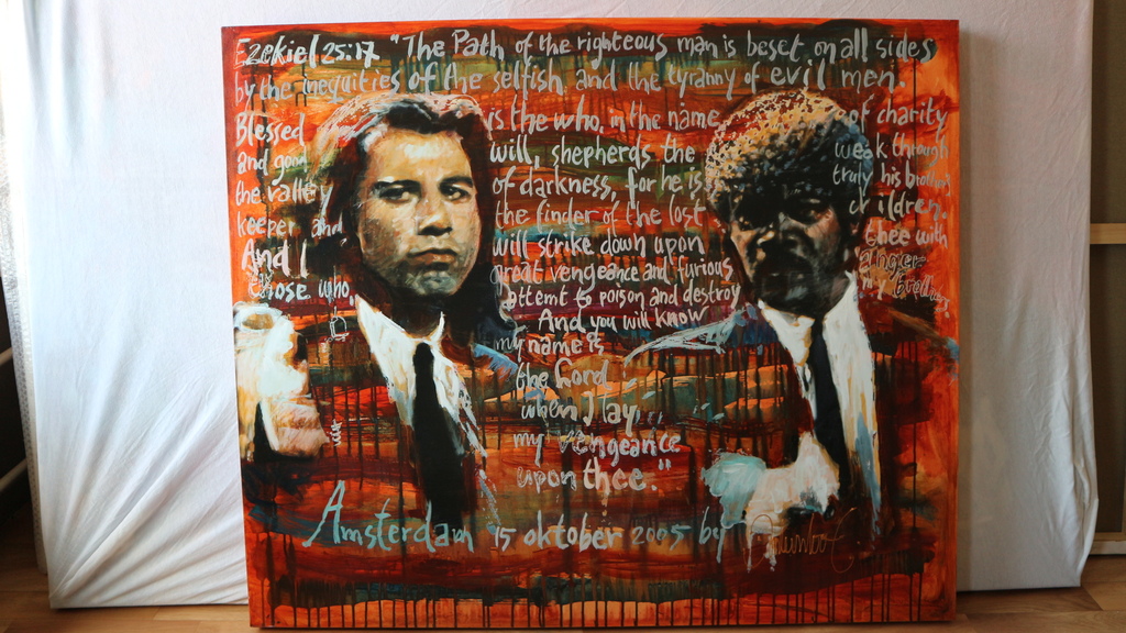 Peter Donkersloot - Pulp Fiction Acryl- en olieverf op linnen - gesigneerd verkocht voor € 495!