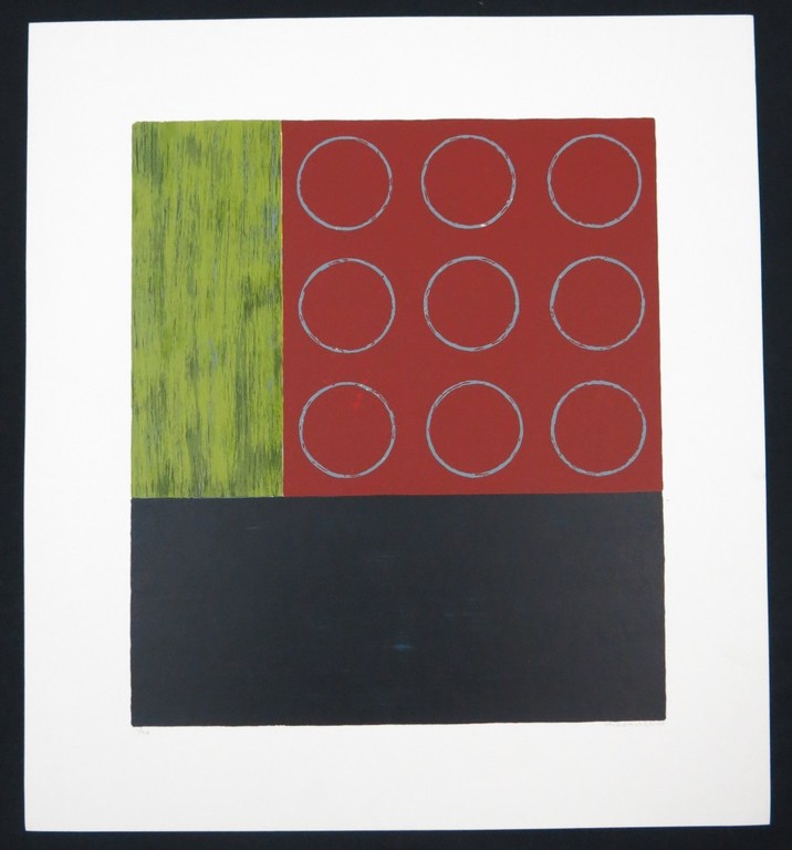 Bert Loerakker: Zeefdruk, Compositie met cirkels kopen? Bied vanaf 1!