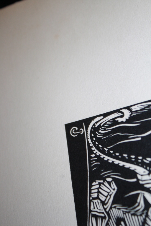 JAN SCHONK - ART DECO HOUTSNEDE 1926 aap en pauw kopen? Bied vanaf 40!