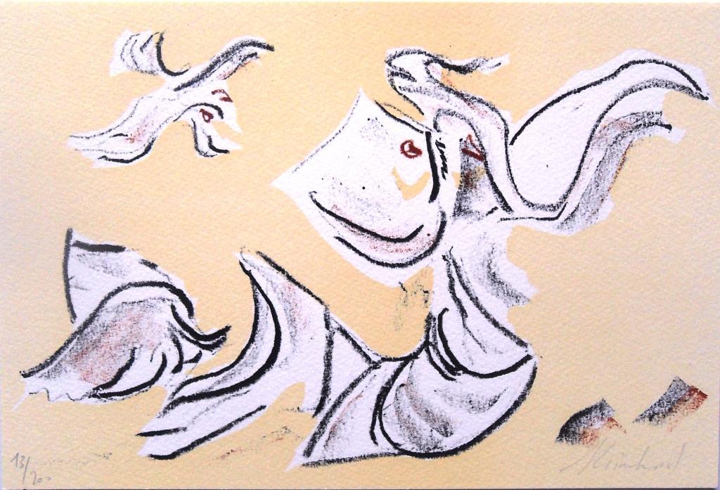 Reinhoud: compositie (mooie litho, CoBrA) verkocht voor € 56!