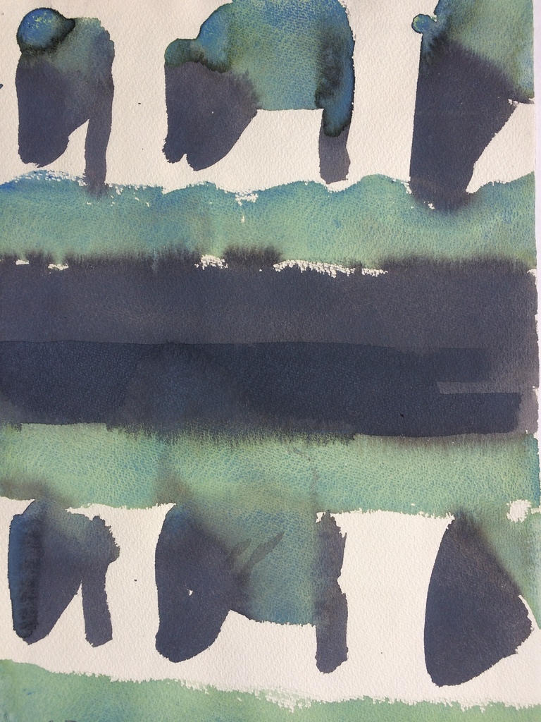 Arie Berkulin, prachtige aquarel uit 2010 verkocht voor € 245!