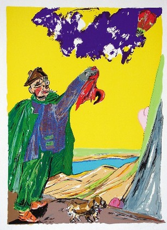 Jacqueline de Jong, zeefdruk, Sir Billy Boy, 1982 verkocht voor € 55!