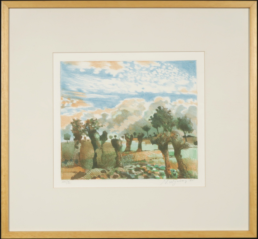 Nicolaas Wijnberg: Litho, Knotwilgen - Ingelijst kopen? Bied vanaf 40!