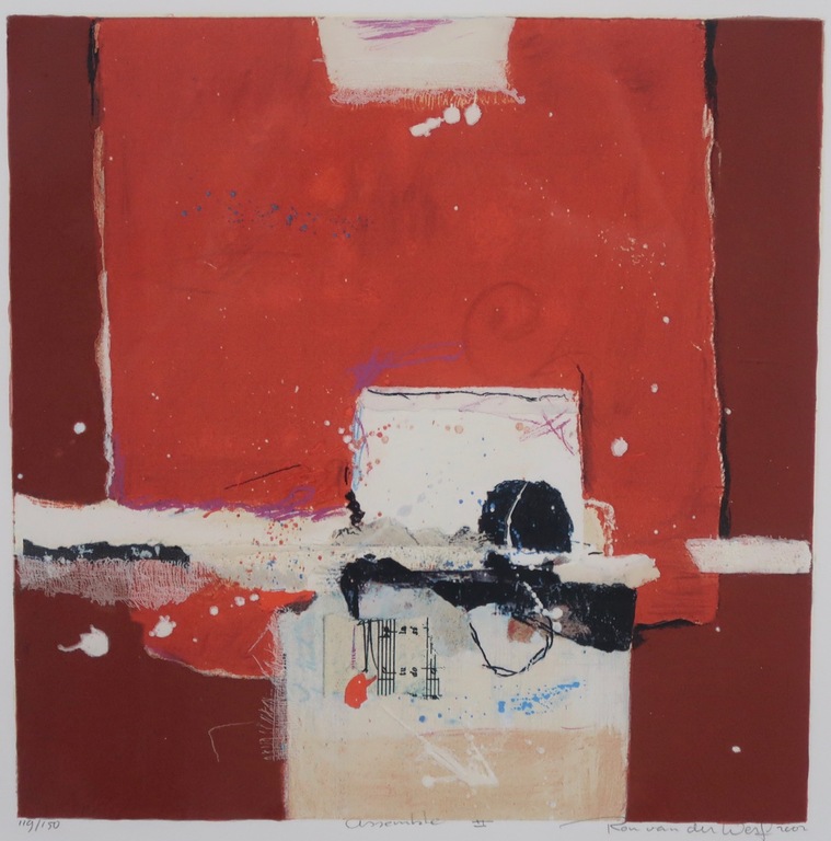 Ron van der Werf: Zeefdruk, Assemble II - Ingelijst kopen? Bied vanaf 35!