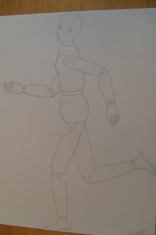 onbekend, gesigneerd met CV. 1946, 4x tekening kopen? Bied vanaf 25!