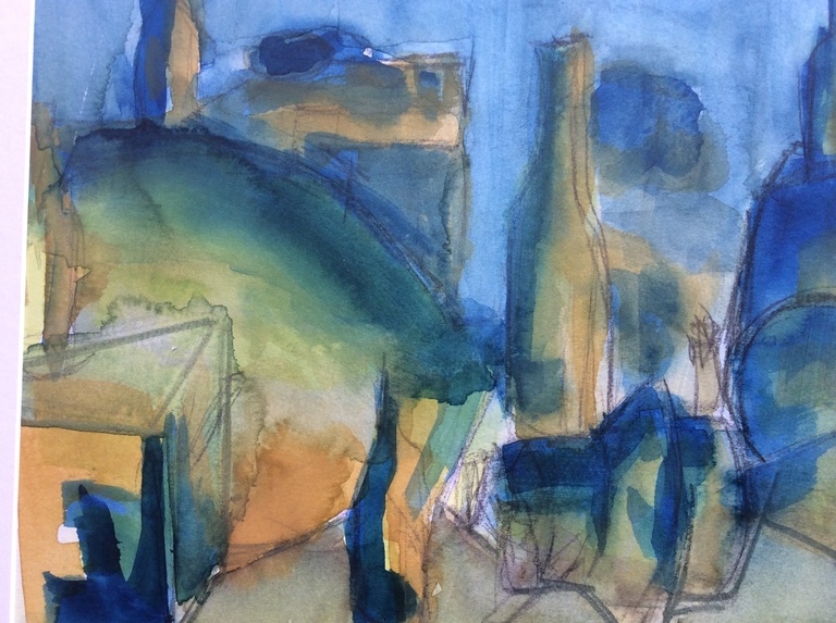 Aquarel  - onbekende kunstenaar, gesigneerd kopen? Bied vanaf 35!
