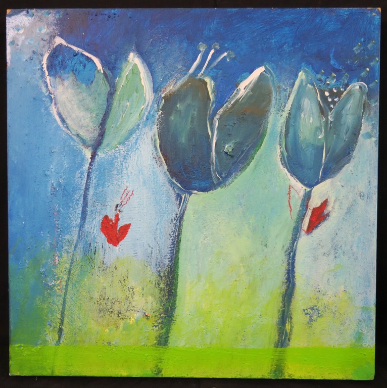 Anna Verrijt: Acryl op paneel, Spring II  verkocht voor € 45!