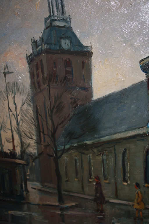 STRAATJE met PERSONEN van THOMAS van HECK schilder van de biesbosch kopen? Bied vanaf 1!