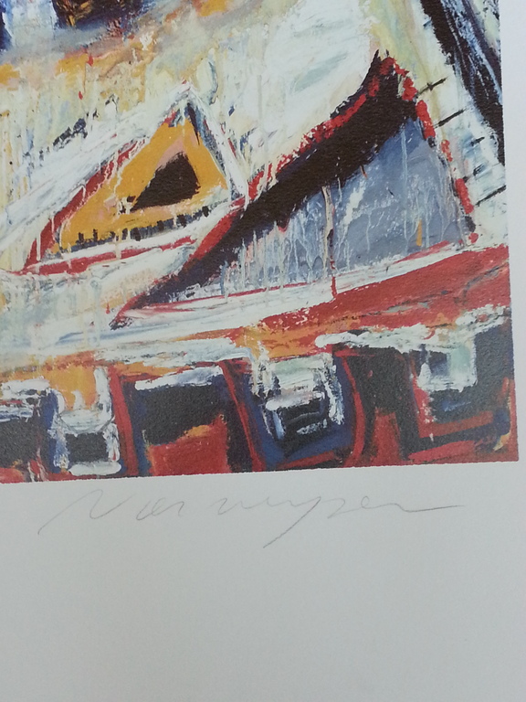 Henk Vierveijzer , zeefdruk , titel: "Oog" kopen? Bied vanaf 25!