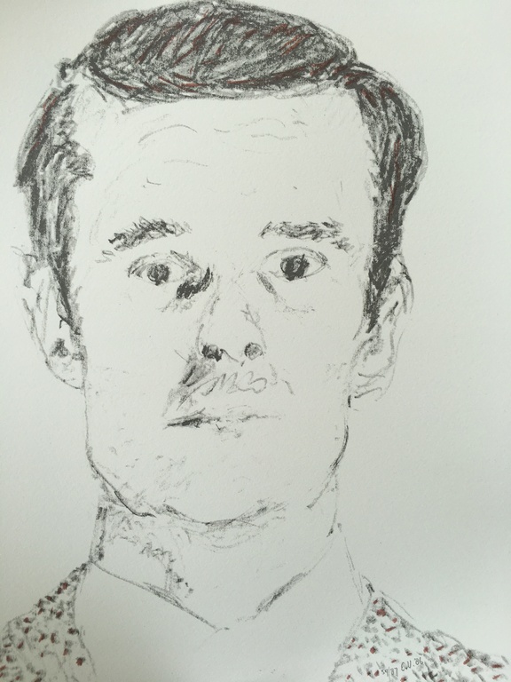 Emo Verkerk, portret van een man litho verkocht voor € 65!