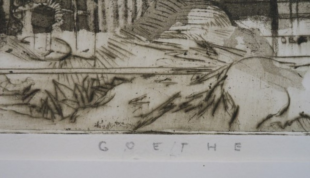 Cor van Haasteren: 2x Ets, Bach en Goethe kopen? Bied vanaf 35!