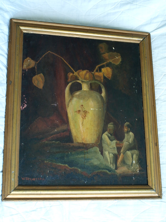 Wim Straatman (1913-2002) : Olieverf op paneel – gesigneerd & ingelijst– ca 1950 kopen? Bied vanaf 1!