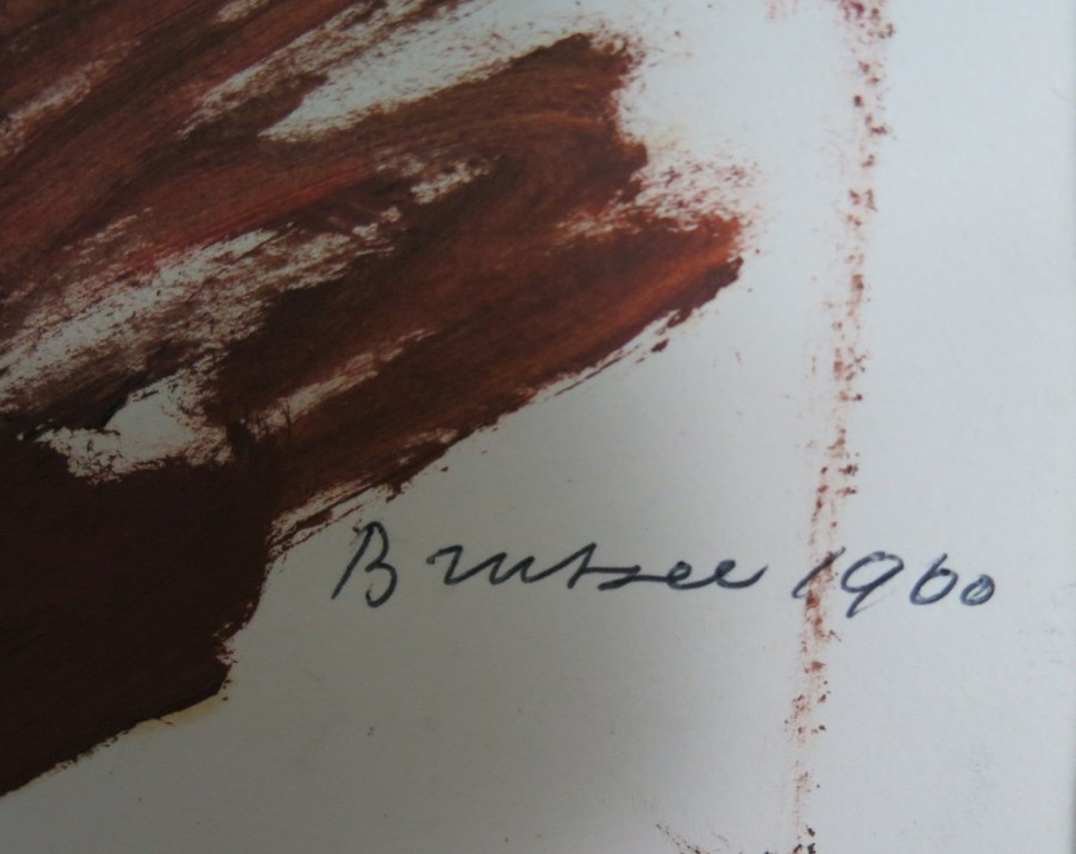 Gerard Brussee: 3 Acryl/Krijt schetsen. kopen? Bied vanaf 1!