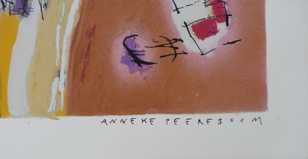 Anneke Peereboom - Grote kleurrijke zeefdruk: Au septième ciècle kopen? Bied vanaf 75!