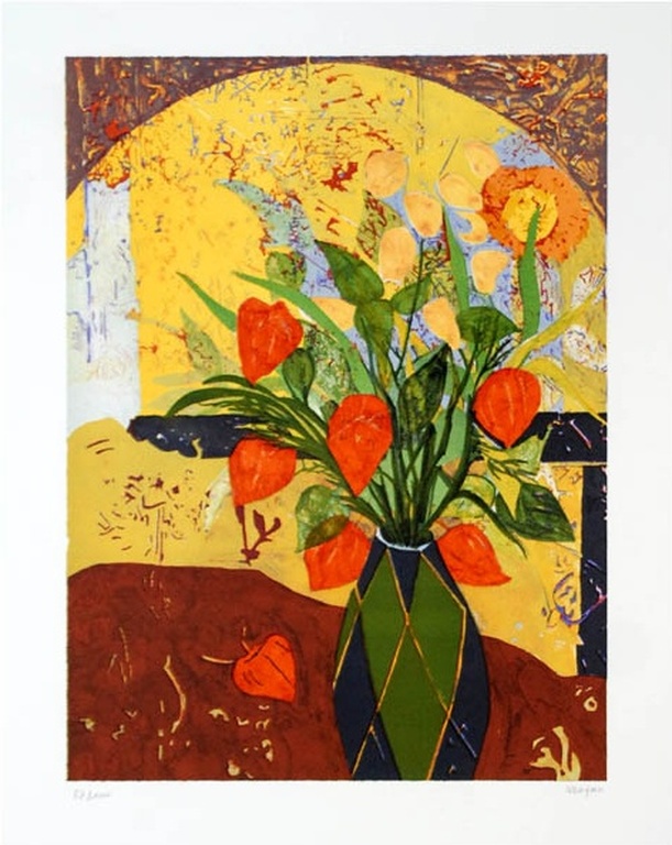 Denise ZAYAN, Stilleven met physalis, gesigneerde en genummerde litho kopen? Bied vanaf 1!