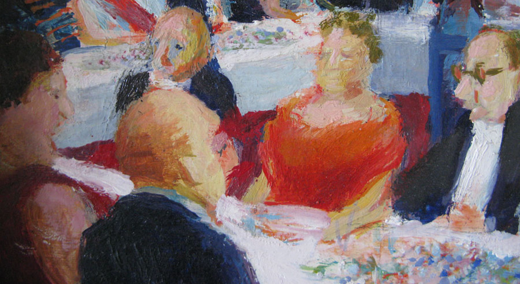 WILLy Belinfante - GALADINER - olieverf op paneel kopen? Bied vanaf 1!