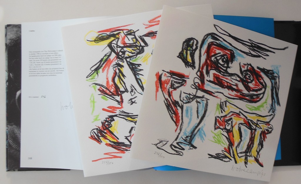 Cobra- Theo Wolvecamp, 2 Kleurenzeefdrukken, 1990, gesigneerd + boek kopen? Bied vanaf 200!