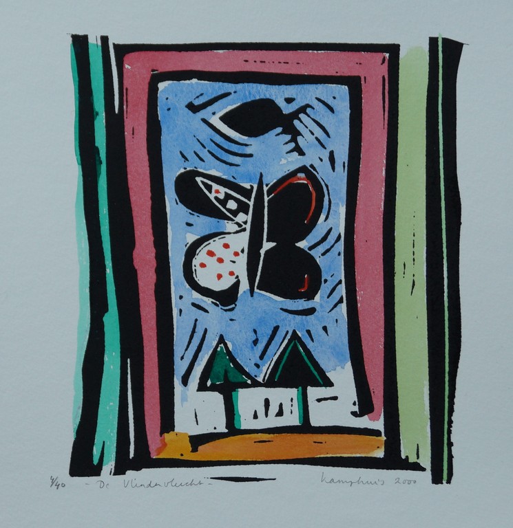Gerart Kamphuis - gesigneerde zeefdruk - 2000 kopen? Bied vanaf 1!