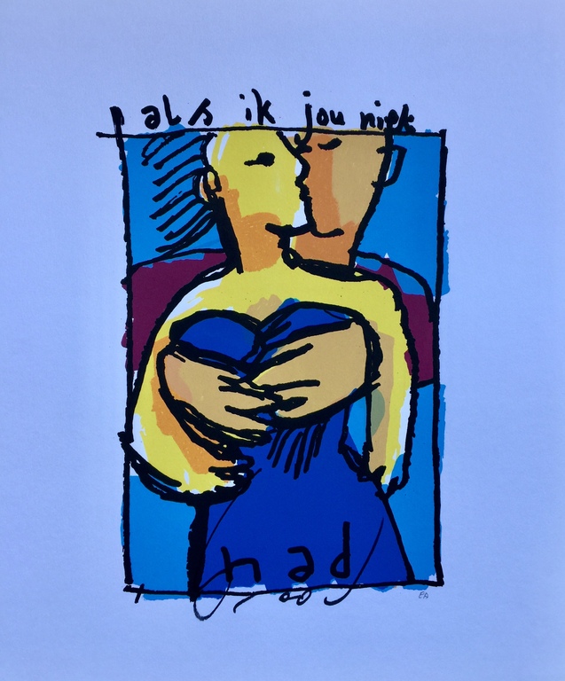 Herman Brood - Originele hand gesigneerde kleurenzeefdruk - Als ik jou niet had verkocht voor € 157!