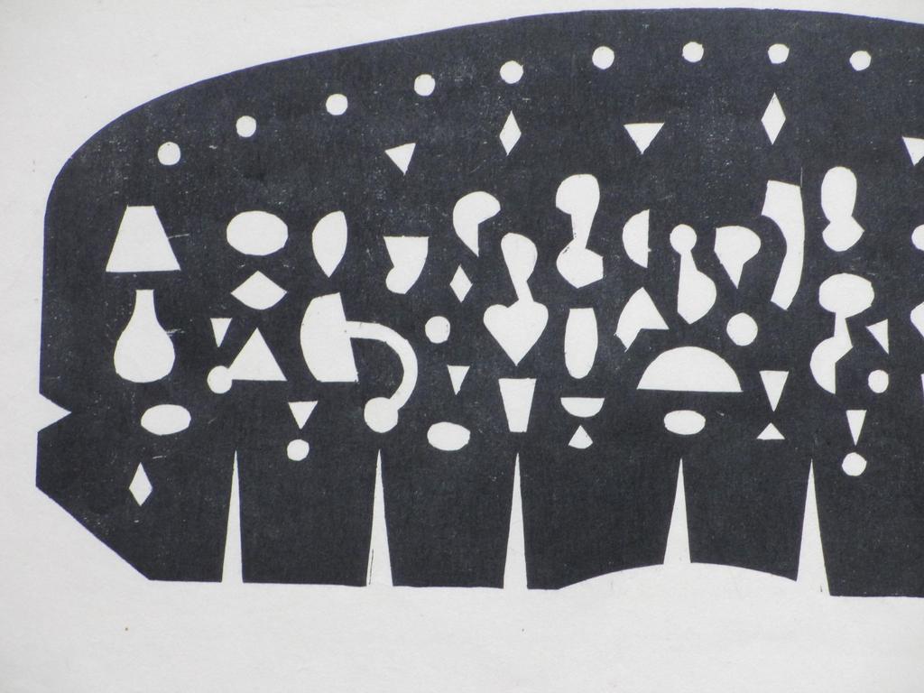 Frits Lensvelt, Abstracte compositie, Houtsnede 1961 kopen? Bied vanaf 40!