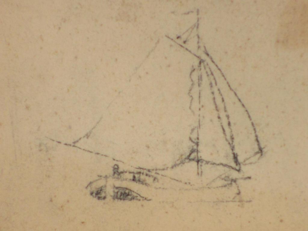 Tjeerd Bottema (toeg.a.), Zeilboot, Houtskooltekening kopen? Bied vanaf 50!
