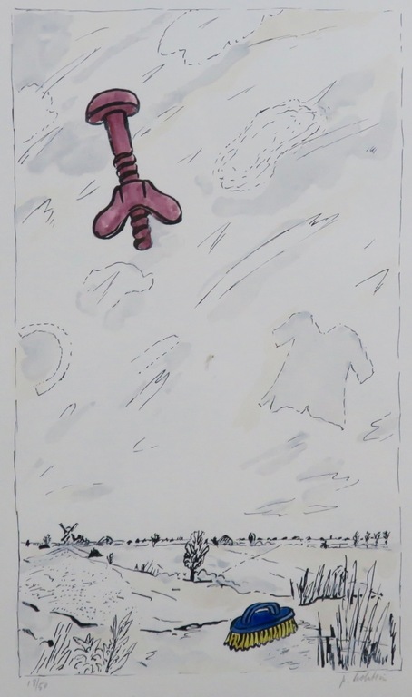 Pieter Holstein: Zeefdruk, Zonder titel - Ingelijst kopen? Bied vanaf 20!