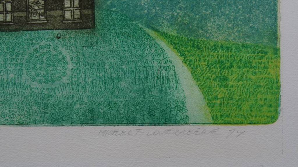 Michel van Overbeeke: Kleurenets en Aquatint, Tuinvaas I kopen? Bied vanaf 80!