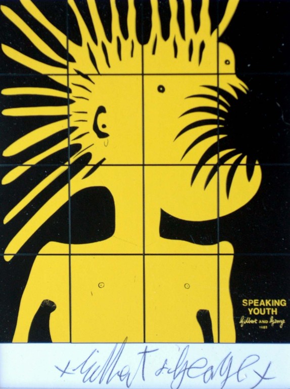Gilbert & George - Speaking Youth 1981 - artcard - handgesigneerd verkocht voor € 39!