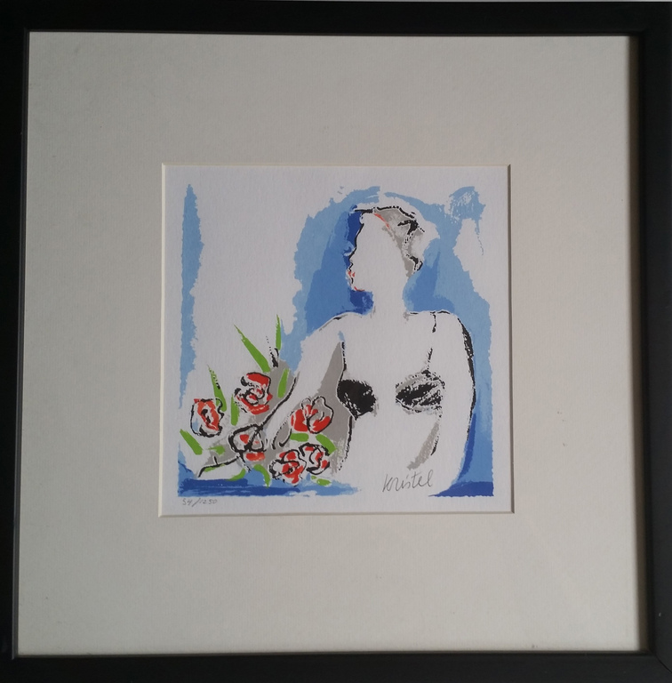 Sylvia Kristel - zeefdruk op papier - ingelijst - gesigneerd - oplage 1250 kopen? Bied vanaf 1!