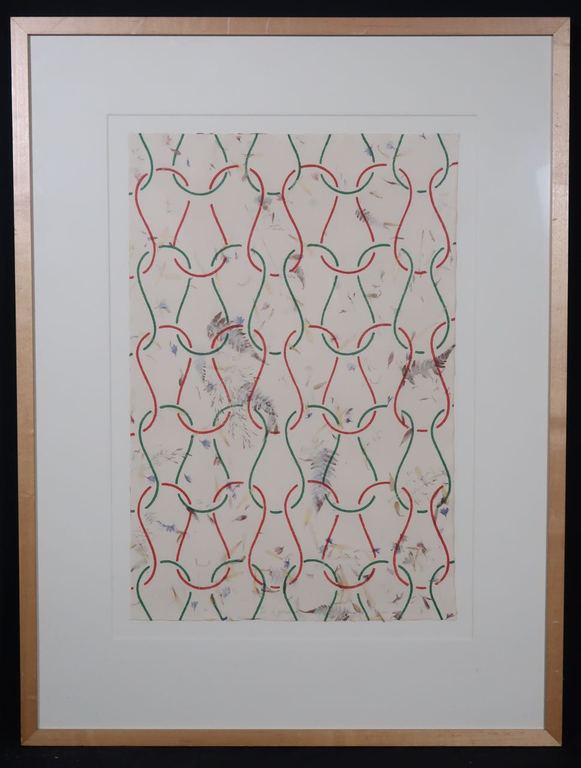 Herman Geerdink: Litho op handgeschept papier, Zonder titel - Ingelijst verkocht voor € 52!