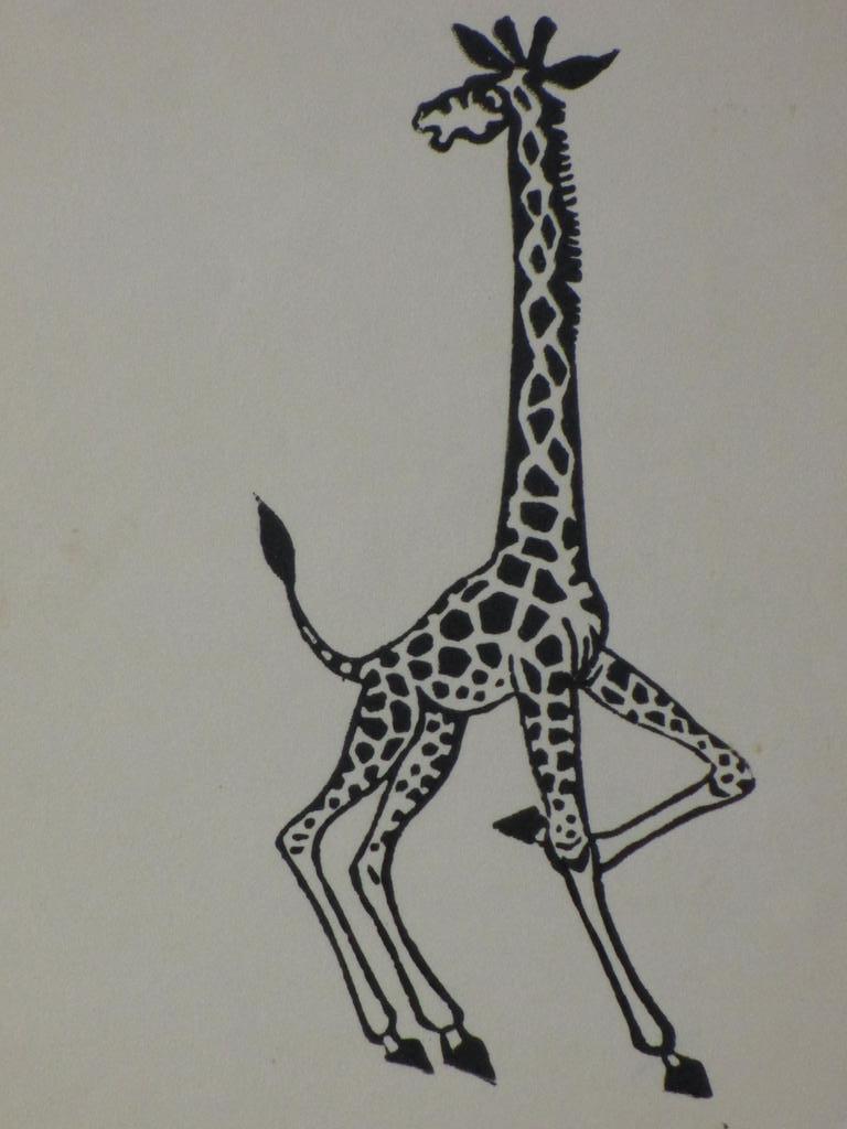 Pieter Pouwels, Giraffe, Houtsnede kopen? Bied vanaf 1!