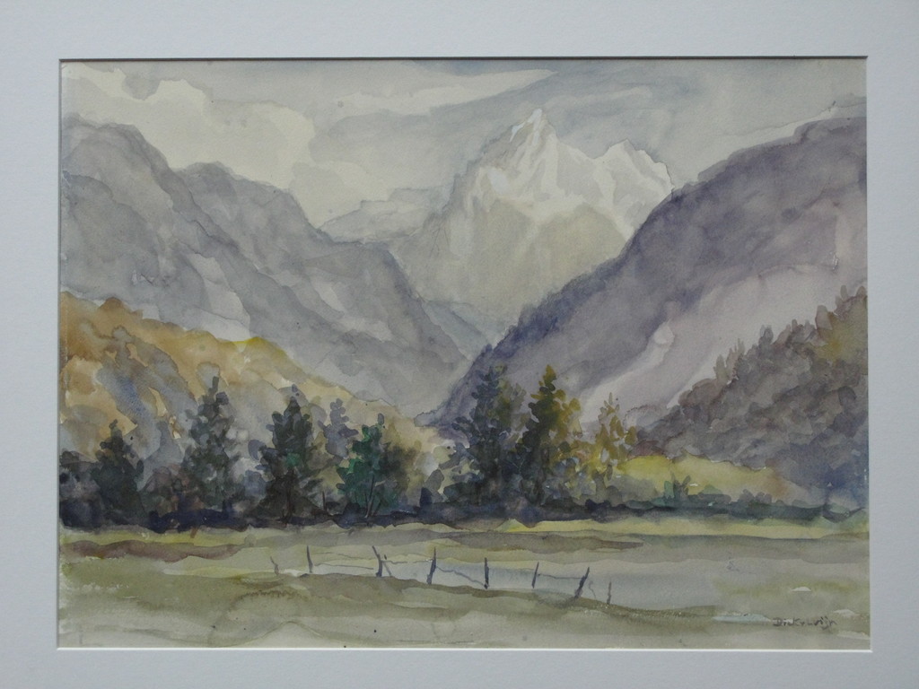 DICK VAN LUIJN - origineel AQUAREL - GESIGNEERD. verkocht voor € 50!