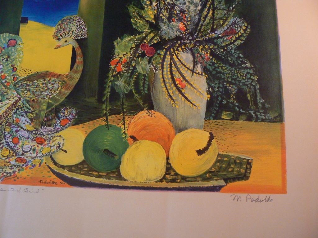 Michael Podulke (1922-1988)  -- Kleurenlitho "Enchanted Bird" kopen? Bied vanaf 1!