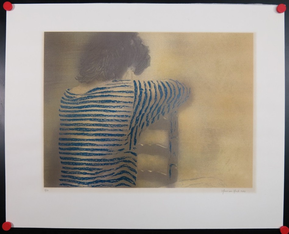Hans Vanhorck: Litho, Vrouw op stoel kopen? Bied vanaf 40!