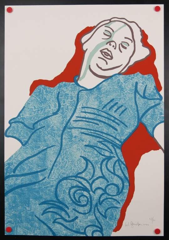 Ad Gerritsen: Zeefdruk, Slapende vrouw kopen? Bied vanaf 35!